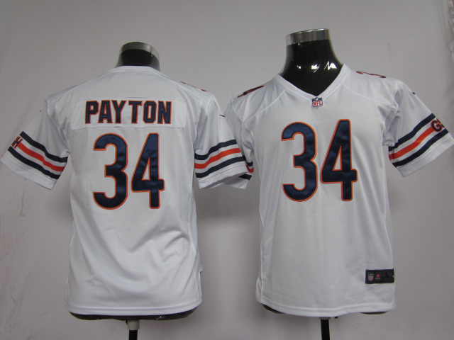 Nike Youth NFL Chicago Bears 34 Payton white Game jersey